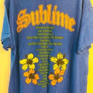 Blue neon SUBLIME band tee